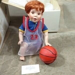 Danny‎ by Elke Hutchens Porcelain Doll Little Boy Basketball Player Original Box